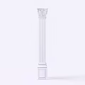 European-style carved Roman column 3d model
