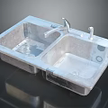 Stainless Steel Double Bowl Kitchen Sink With Faucet And Drain