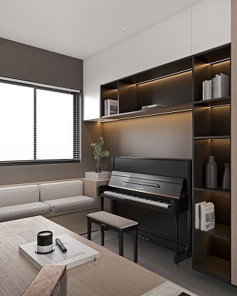 Modern Piano Room 3d model