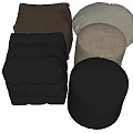 Modern Ottoman Poufs in Various Colors with Velvet Fabric and Different Shapes