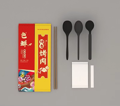 Modern Tableware Takeaway Tableware 3d model