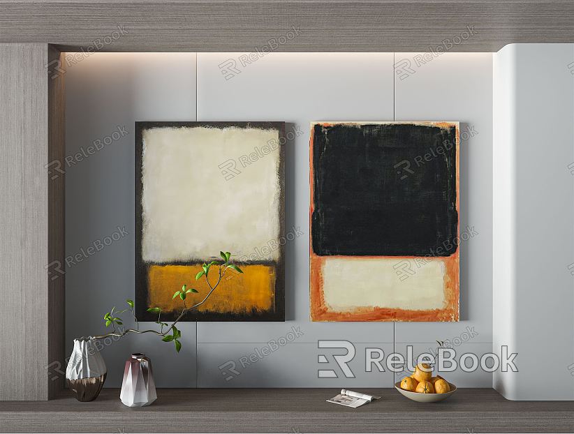 Quiet abstract painting decorative combination painting model