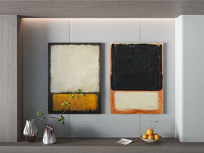 Quiet abstract painting decorative combination painting model