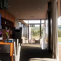 Modern Single Family Villa With Swimming Pool Large Glass Windows And Mountain View
