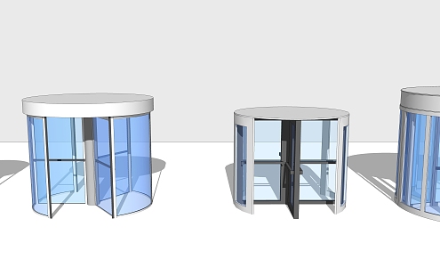 Modern Entrance Revolving Door 3d model