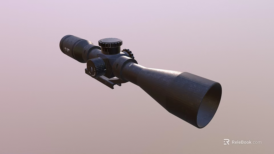 Tactical Weapon Rifle Scope With High Precision Adjustable Optical Lens For Long Range Shooting 3d model 