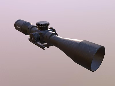 Tactical Weapon Rifle Scope With High Precision Adjustable Optical Lens For Long Range Shooting 3d model
