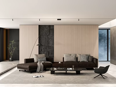 modern living room 3d model