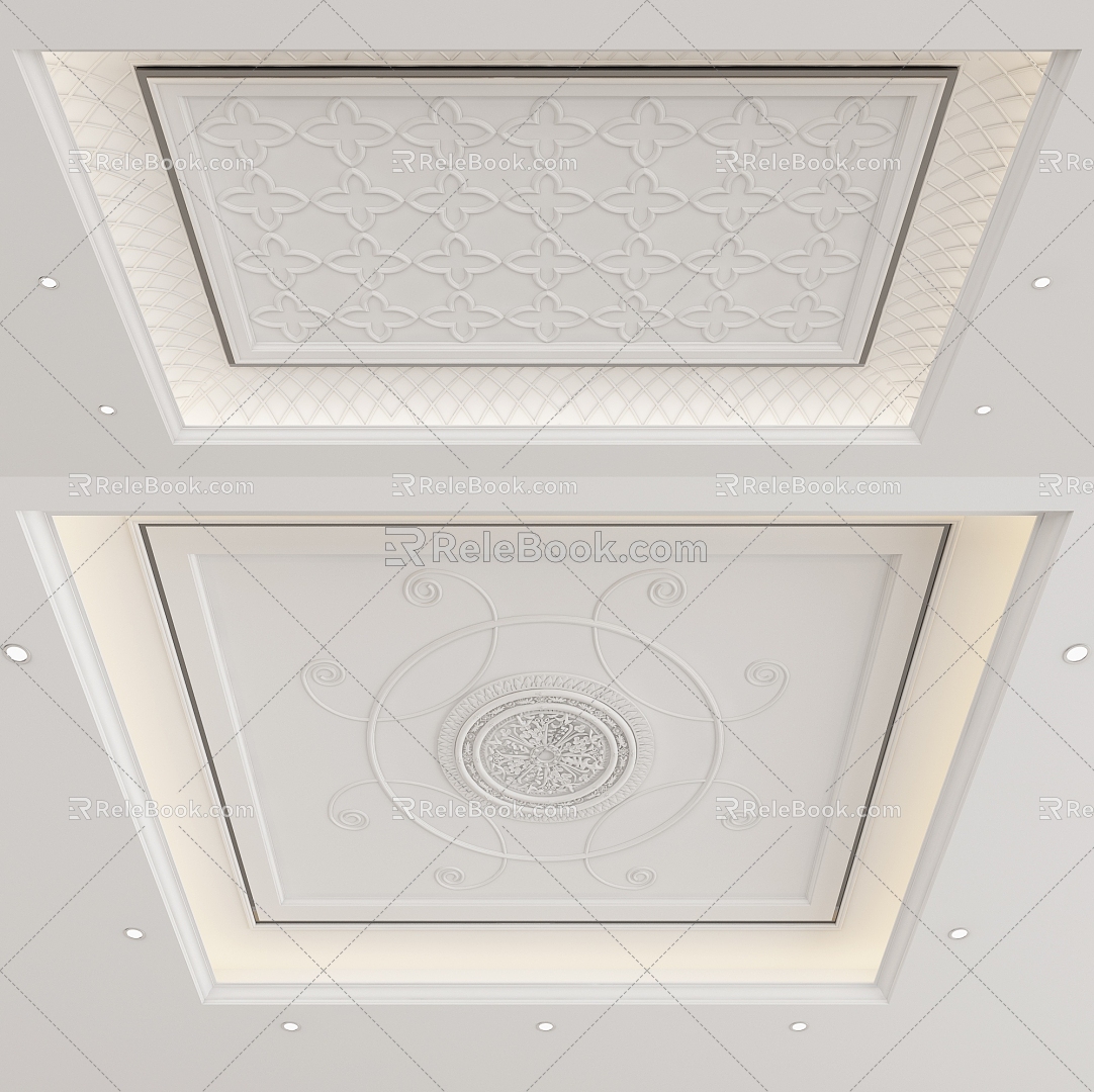 European-style ceiling 3d model