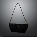 Prada Black Quilted Pattern Shoulder Bag With Stylish Chain Strap Design 3d model