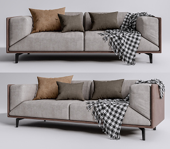 Modern double sofa 3d model