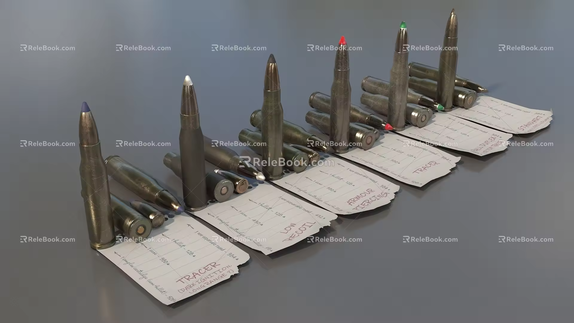 Bullet rifle bullet machine gun bullet ammunition armor piercing bullet shell low face number low model simple model game sub-era film and television level 3d model