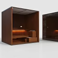 Modern Wooden Sauna Room Interior With Bench Storage And Ambient Lighting Design