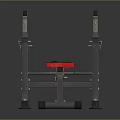 Gym Weight Training Bench With Metal Frame And Red Edge Design For Fitness