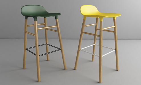 Nordic Bar Chair 3d model