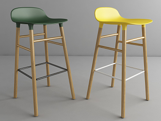 Nordic Bar Chair 3d model