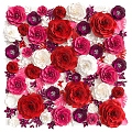 Decorative flower background wall 3d model