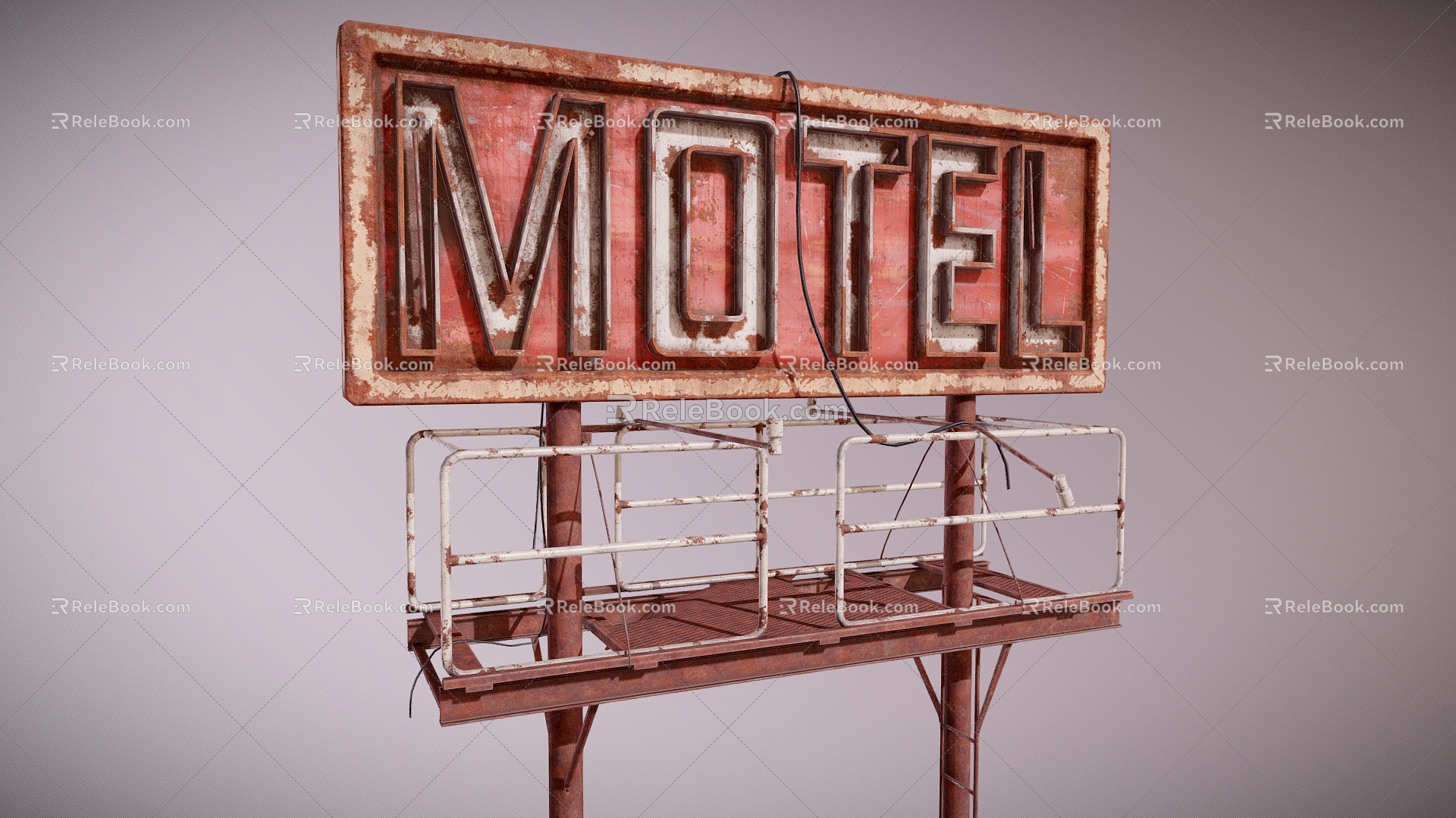 INDUSTRIAL LOFT SIGN SIGN BILLBOARD 3d model