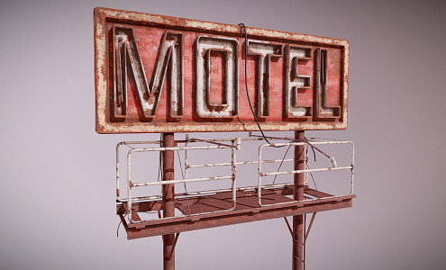 INDUSTRIAL LOFT SIGN BILLBOARD 3d model