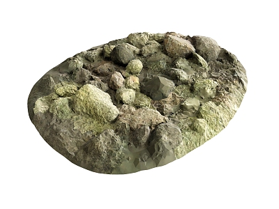 Stone Pan Stone Head Road Landscape Stone Dry Landscape 3d model