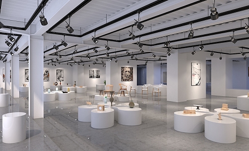 Modern Exhibition Hall Art Hall 3d model