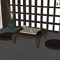 New Chinese Go Table Tatami Go Table Mat 3d model