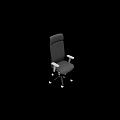 Modern Office Desk Chair Combination With Ergonomic Leather High Back And Metal Base