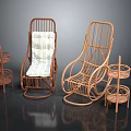Bamboo Plant Based Furniture Including Rocking Chairs Side Tables And Shelves