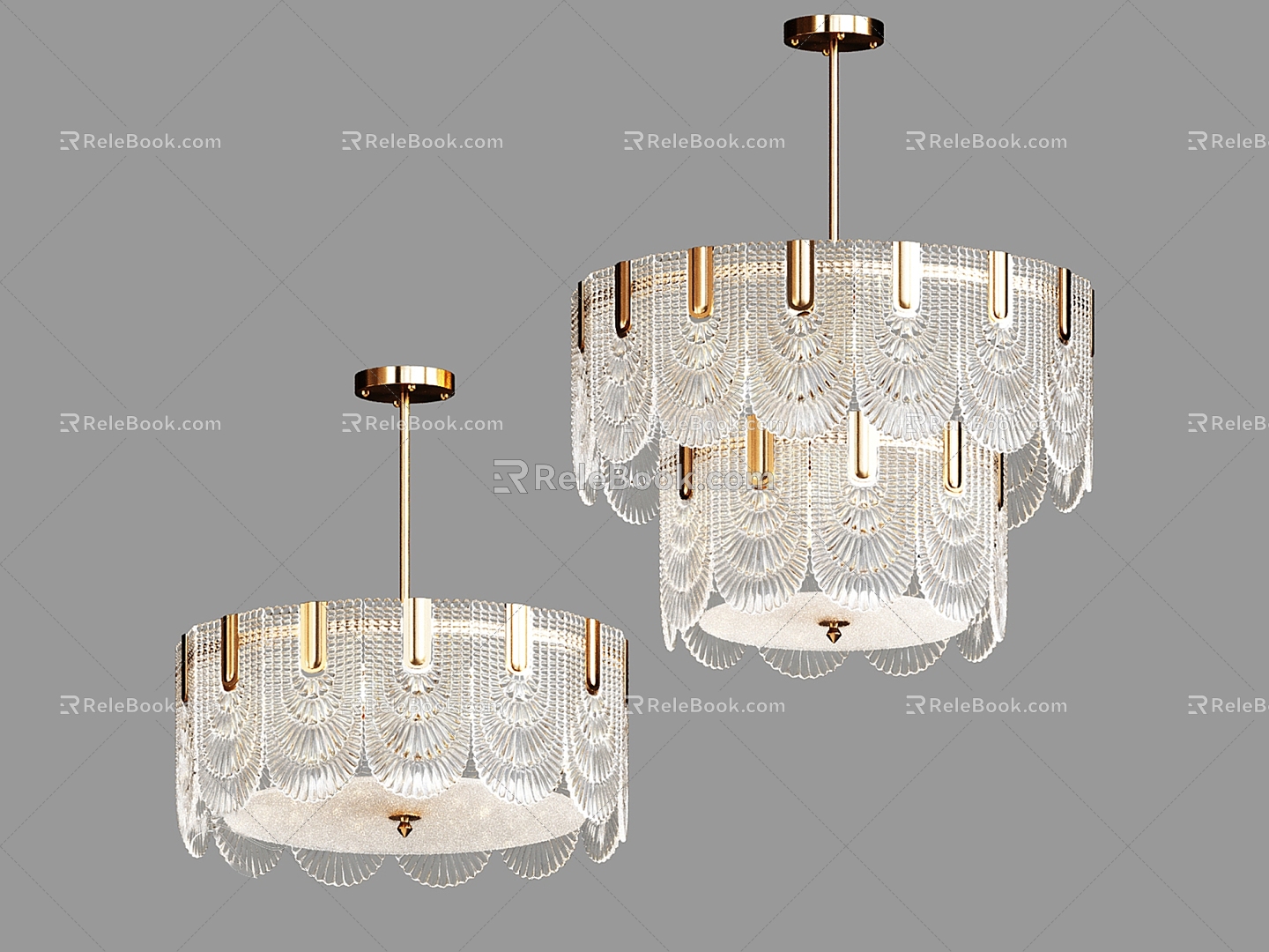 Lampsshop L16724 luxury crystal chandelier 3d model