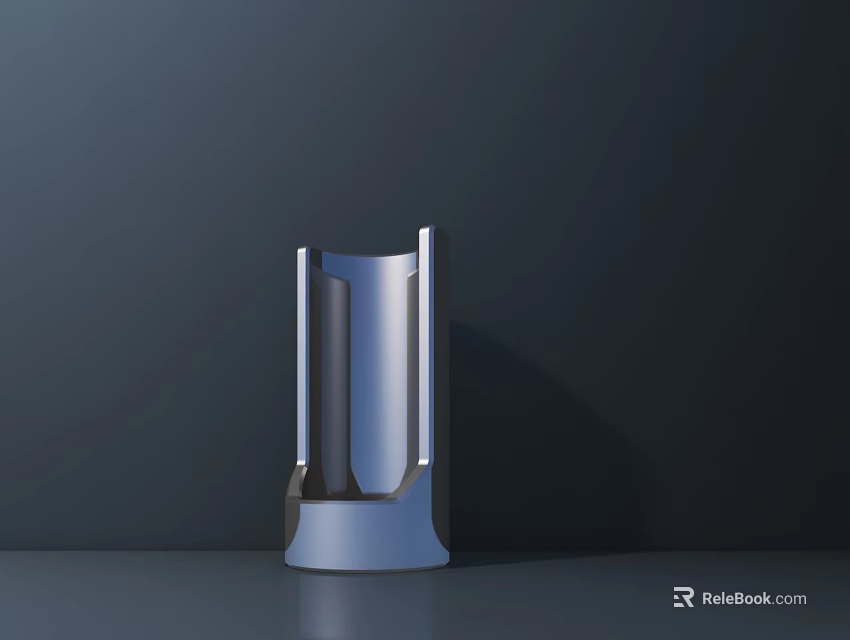 Modern Stainless Steel Public Facility Featuring Sleek Surface And Structural Design 3d model 