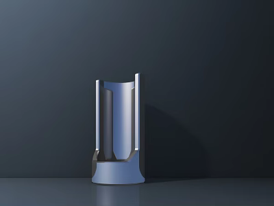 Modern Stainless Steel Public Facility Featuring Sleek Surface And Structural Design 3d model