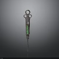 Professional Metal Equipment With Top Rings Green Middle Section And Slender Rod