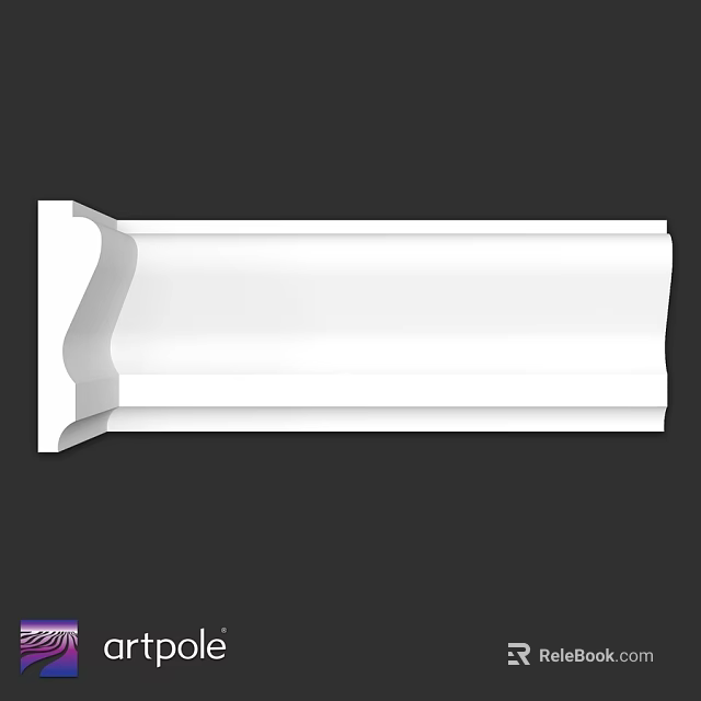 White Decorative Component Architectural Molding For Interior Design Projects 3d model 