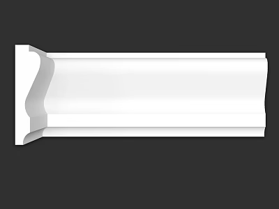 White Decorative Component Architectural Molding For Interior Design Projects 3d model