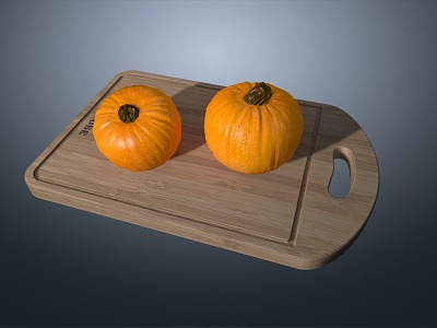 Pumpkin Beibei Pumpkin Yellow Pumpkin Round Pumpkin Small Pumpkin Vegetable Chopping Board Chopping Board 3d model