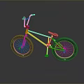 Orange BMX Bicycle With Black Handlebars Brown Seat And Wide Tires