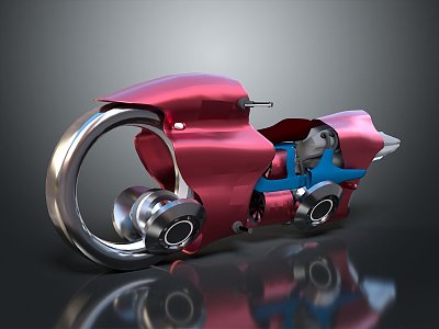 Modern Motorcycle Jet Motorcycle Science Fiction Motorcycle Concept Motorcycle Flying Car 3d model