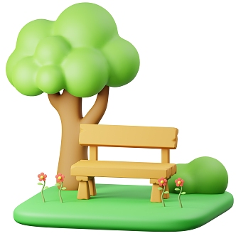 Cartoon Scene Animation Scene Cartoon Park 3d model