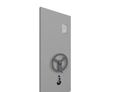 Gray Control Panel With Steering Wheel Knob And Square Instrumentation 3d model