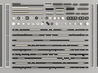 Modern Spotlight Downlight Spotlight Magnetic Attracted Track Lamp Open-mounted Downlight Grille Lamp Air-conditioning Port 3d model