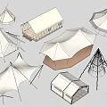 Various Designed Camping Tents With Diverse Shapes Different Structures And Outdoor Styles