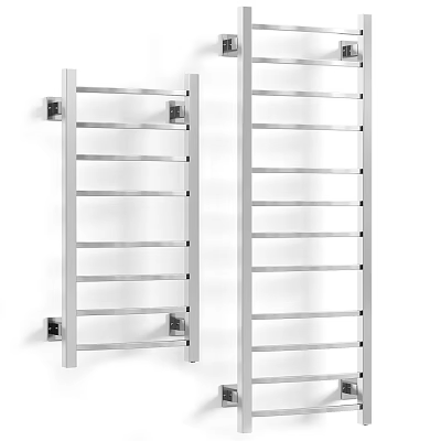 Modern Stainless Steel Wall Mounted Bathroom Rack With Multiple Tiers For Towel Storage 3d model