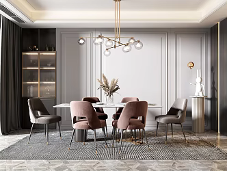 Light Luxury Restaurant 3d model