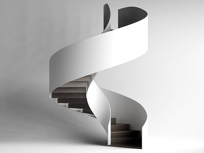 modern revolving staircase model