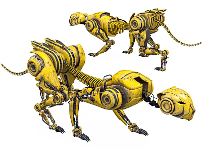 Industrial LOFT Robot Mechanical Leopard 3d model