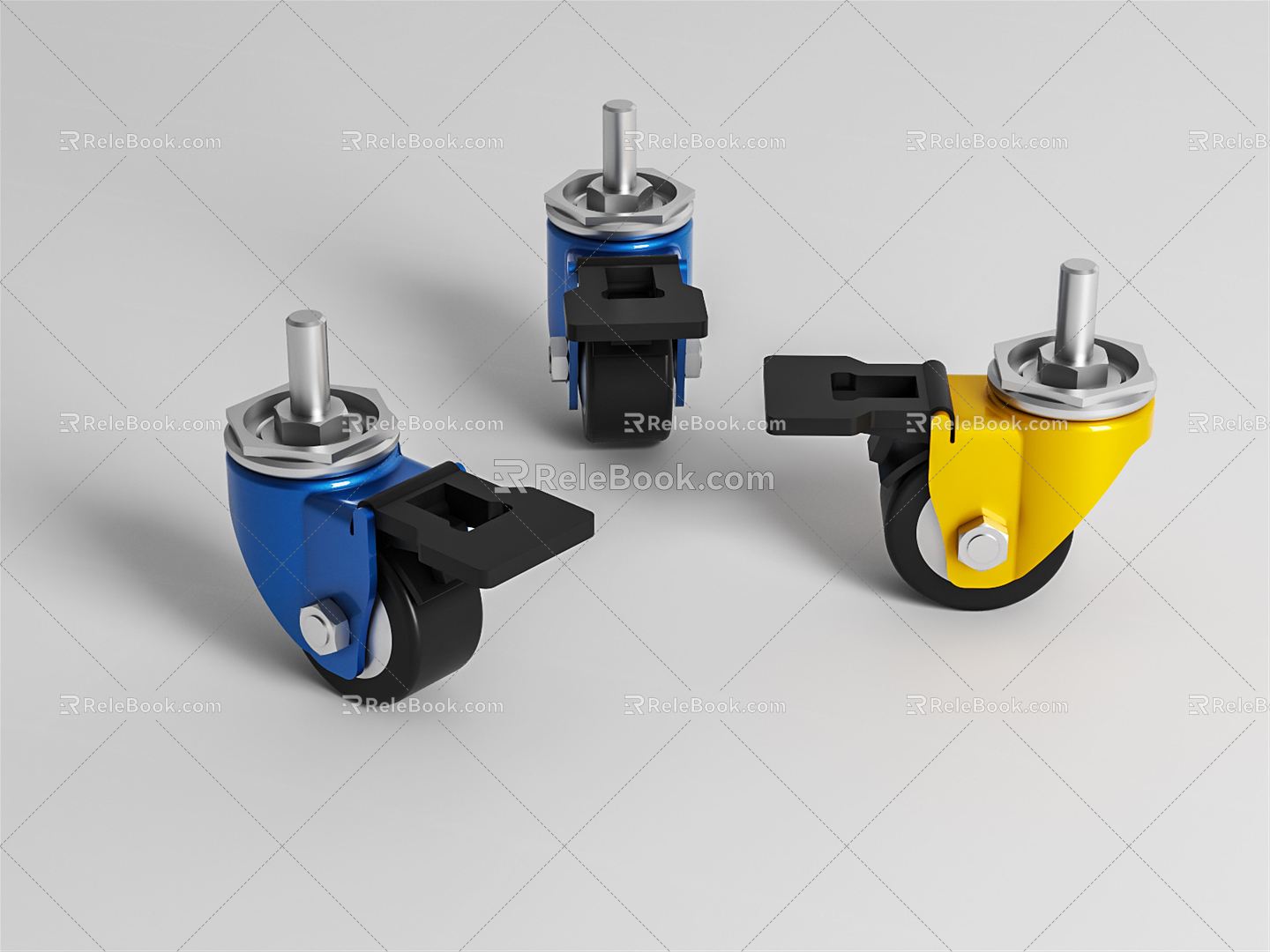 Modern wheel pulley roller universal wheel 3d model