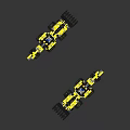 Yellow Toy Construction Vehicle Building Blocks Set With Excavator And Loader