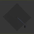 Classic Black Graduation Cap With Blue Tassel As Daily Life Essential