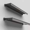 Modern Black Wall Mounted Awnings With Sleek Structure For Outdoor Shade 3d model