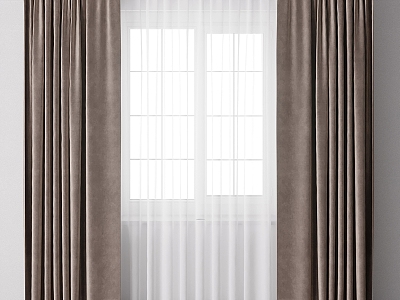 Plain fabric curtain gauze curtain model